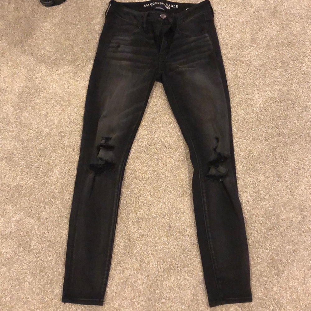 Black AE jeggings